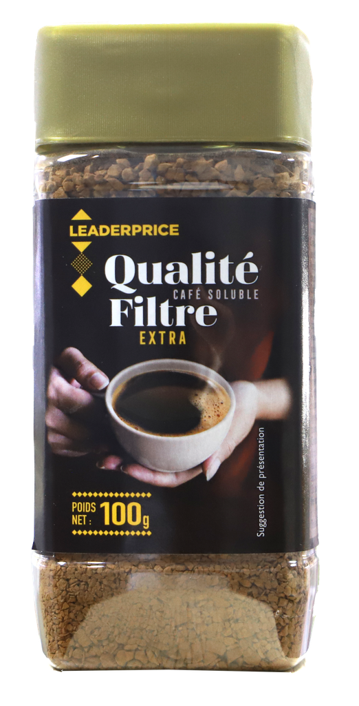 CAFE SOLUBLE QUALITE FILTRE LEADER PRICE 100G