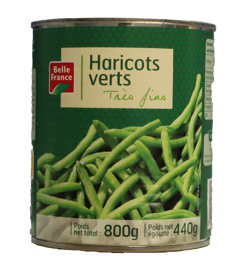 HARICOTS VERTS TRES FINS BELLE FRANCE 800G