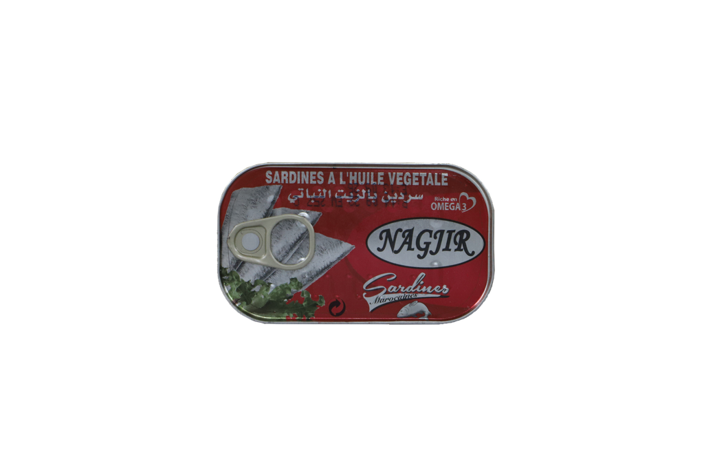 SARDINE HUILE VEGETAL NAGJIR 125G