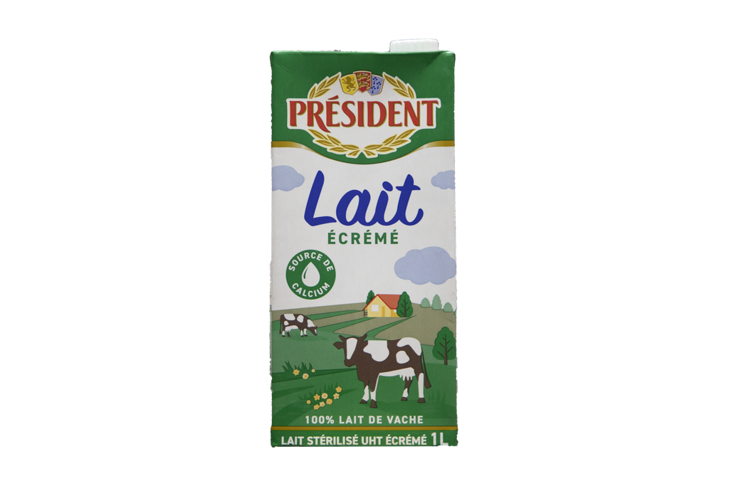 LAIT ECREME PRESIDENT BRIQUE 1L