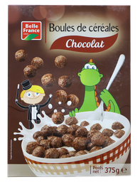 BOULES DE CEREALES AU CHOCOLAT BELLE FRANCE 375G