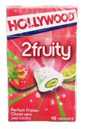 CHEWING GUM HOLLYWOOD 2FRUITY FRAISE